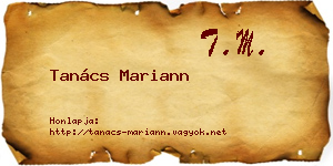 Tanács Mariann névjegykártya
