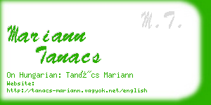 mariann tanacs business card